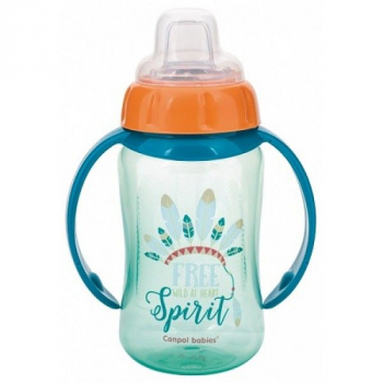 Поильник Canpol Future Daydreams с силик. носиком и ручками, 6+ мес., 320 мл, 56/514 — free spirit