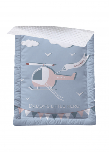 Плед двухсторонний Amarobaby 95х85 DADDY`S LITTLE HERO