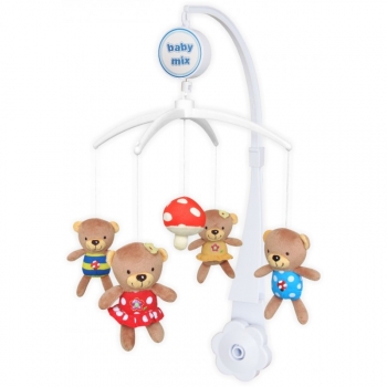 Музыкальная карусель Baby Mix — Мишки и мухомор