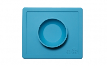 Тарелка с подставкой EZPZ HAPPY BOWL — синий