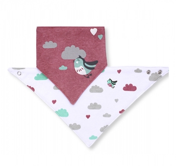 Нагрудник и шейный платок 2 в 1 BabyOno — Птички