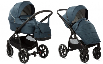 Коляска 2 в 1 Noordi Fjordi Sport — Sport Jeans Blue 816 (с термолюлькой)