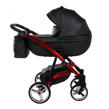 Коляска 2 в 1 Tako Laret Premium GT — TLPGT-01 (кожа черная/короб черный/рама красная)