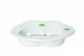 Тарелка Bebe Confort с крышкой в форме лаврового листа — белый