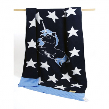 Плед Ma Licorne La petite Licorne — Indigo (Синий) 100х100см