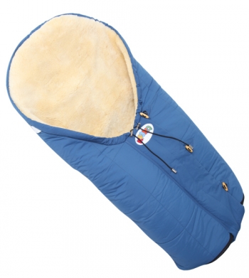 Детский конверт из медицинской овчинки «Кроха» Siberia — Dark Blue XI