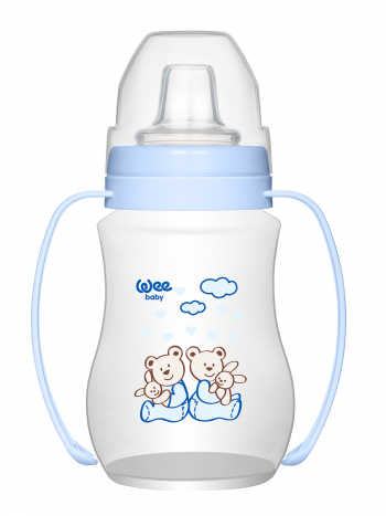 Поильник-Непроливайка WeeBaby с ручками , 250 мл — Медвежонок