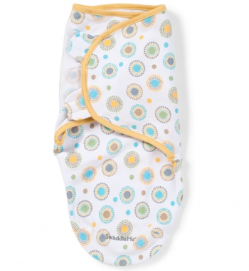 Конверт для пеленания Summer Infant SWADDLEME (размеры S/M) — белый с кружочками (р-р S/M)