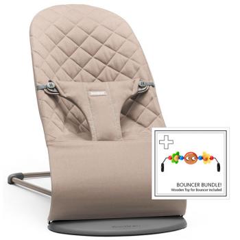 Детский шезлонг с игрушкой BabyBjorn Balance Bliss — Песочный
