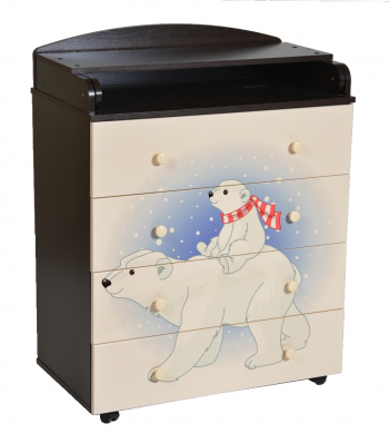 Пеленальный комод Антел Lilu 1 — Венге/Слоновая кость