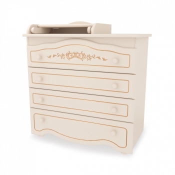 Пеленальный комод Gandilyan "Сильвия" Люкс Плюс — слоновая кость