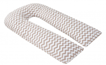 Наволочка к подушке для беременных AmaroBaby U-образная 340х35 Зигзаг — кофе