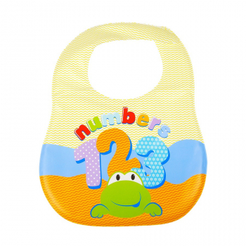 Нагрудник непромокаемый Uviton 6+ арт. 0237 — Numbers 123, разноцветный