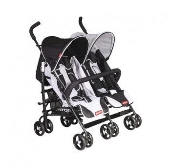 Коляска для двойни Patron Atlas Duplex — silver grey