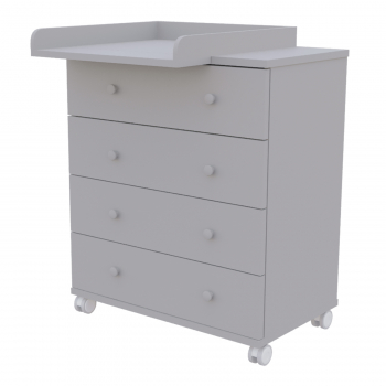 Комод Incanto ИНКАНТО 800/4 с узким пеленальным столиком, ЛДСП — Серый