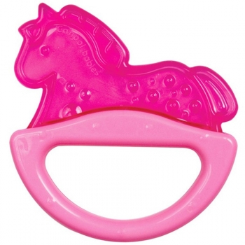 Погремушка с эластичным прорезывателем Canpol арт. 13/107, 0+ мес., лошадка — розовый