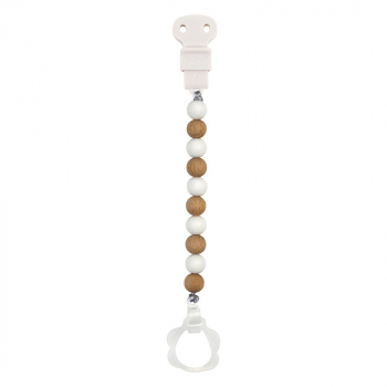 Держатель для соски Nattou Pacifinder Lapidou — wood-white 879484
