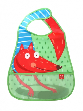 Нагрудник на липучке Happy Baby (16005) — green (fox)