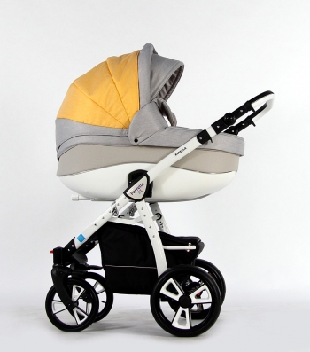 Коляска 2 в 1 Farfello Estella — ST1804 серо-горчичный
