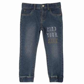 Брюки Chicco, принт Find your self, для мальчиков, цвет синий