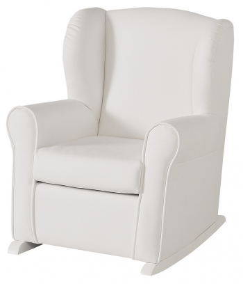 Кресло-качалка Micuna Mini Wing/Nanny — White/White Leatherette