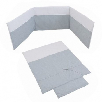 Бортики и покрывало 140х70 Micuna Nature TX-1732 — Grey