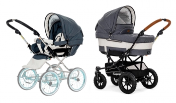 Коляска 2 в 1 Emmaljunga Mondial De Luxe (шасси Duo S Outdoor) — Grey