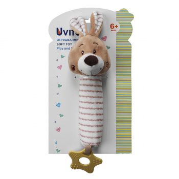 Игрушка-пищалка Uviton "Animal" беж — Зайка