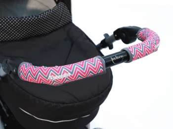 Чехлы Choopie CityGrips на ручки для универсальной коляски длинные — 509 Chevron Baby Pink