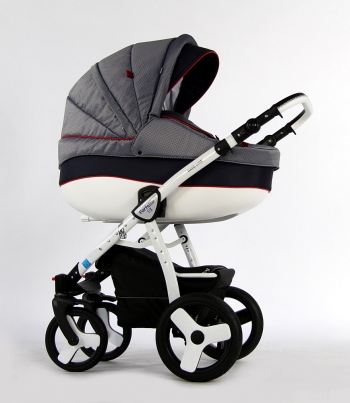 Коляска 2 в 1 Farfello Care-Line — CL13 темно-синий, клетка