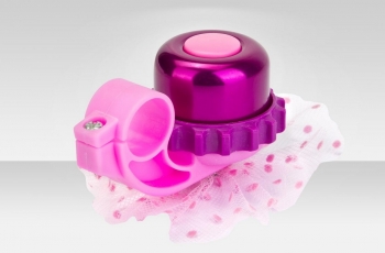 Звонок алюминий RT — Цветок бело-розово-фиолетовый