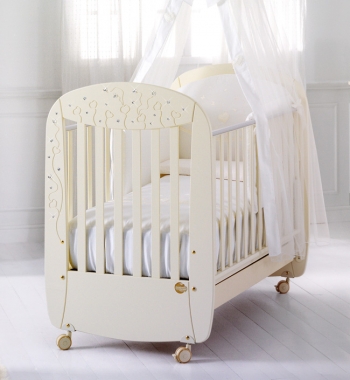 Детская кроватка Baby Expert Butterfly — крем