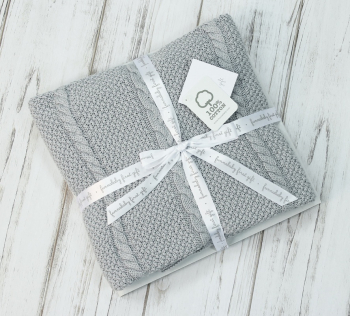 Плед Funnababy Capelli 75х110 см вязаный — Серый