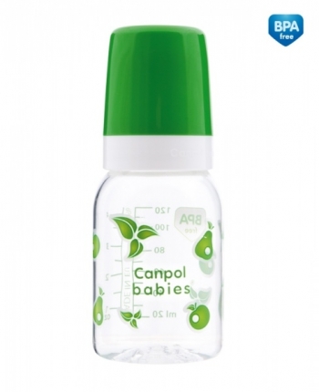 Бутылочка Canpol тритановая, с сил. соской, 120 мл, 3+ мес., арт. 11/820prz — зеленый