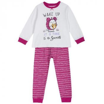 Пижама Chicco, принт Wake Up, длинный рукав, для девочек (ошибка)
