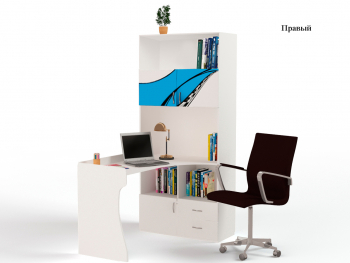 Стол-стеллаж ABC-KING La-Man — правый (голубой)