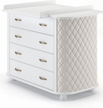 Детский пеленальный комод Gandylyan "Тиффани" — белый (ромбы)