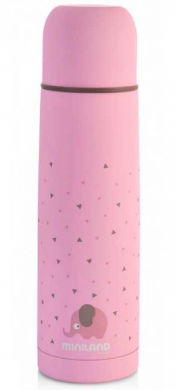 Детский термос для жидкостей Miniland Silky Thermos 500 мл — розовый