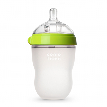Бутылочка для кормления COMOTOMO (250 мл.) Natural Feel Baby Bottle — цвет зеленый
