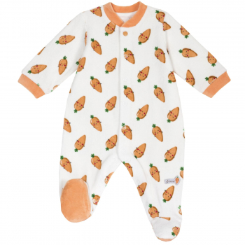 Комбинезон Chicco, принт морковка, для мальчиков и девочек, цвет оранжевый