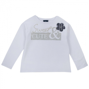 Лонгслив Chicco принт sweet&cute (белый)