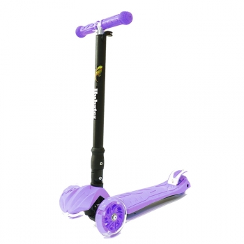 Трехколесный самокат Hubster Plus Flash — фиолетовый