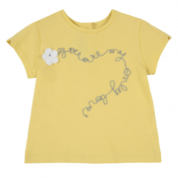 Футболка Chicco, принт you are my only love (жёлтый)