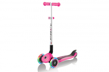 Самокат Globber Primo Foldable Lights — Розовый