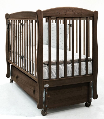 Кровать маятник продольный Fiorellino Crown 120х60 — Орех