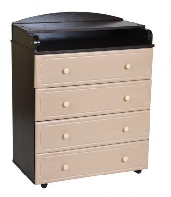 Пеленальный комод Антел Ульяна (5) 800/4 МДФ  — Венге/Слоновая кость