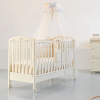 Детская кроватка Bambolina Cucciolo 125х65 — слоновая кость