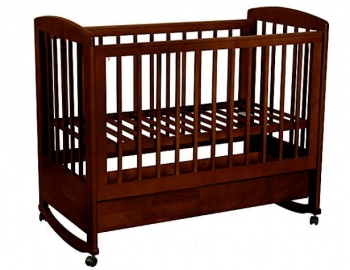 Детская кроватка Кубаньлесстрой Ромашка АБ 16.1 — Темный орех