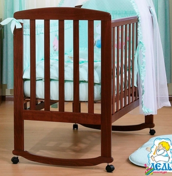 Детская кроватка Кубаньлесстрой Ромашка АБ 16.0 — Орех