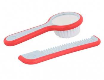 Щетка с зеркалом и расческа Bebe Confort — красный